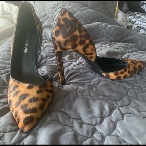 Leopard print high heels